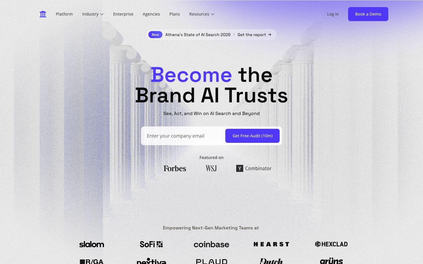 AthenaHQ homepage