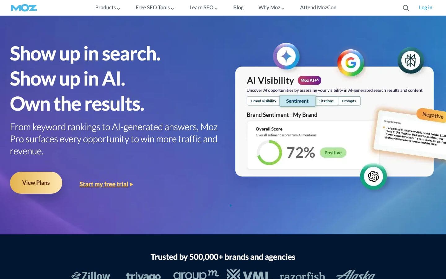 Moz Pro homepage