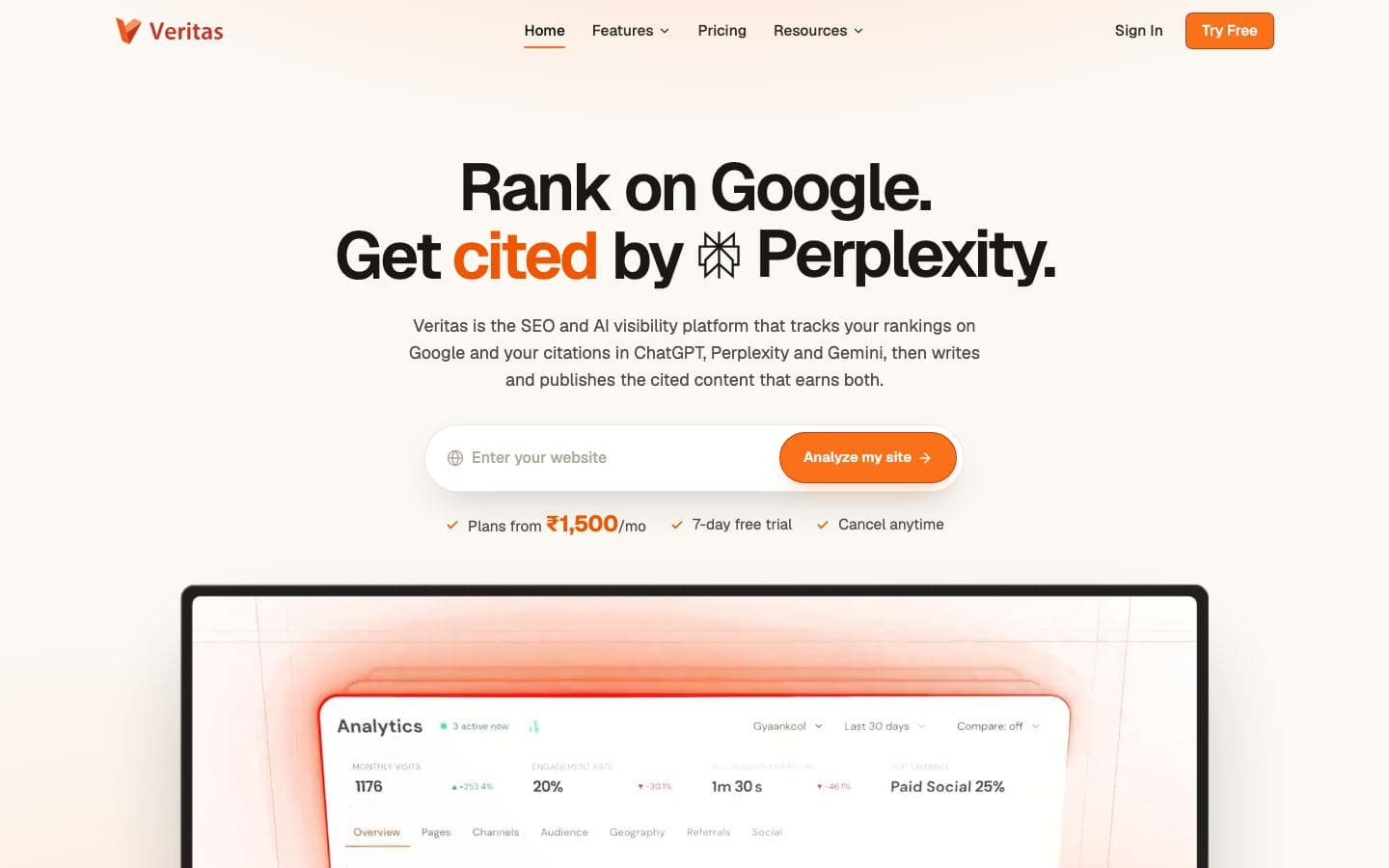 Veritas homepage